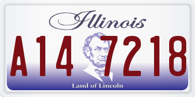 IL license plate A147218