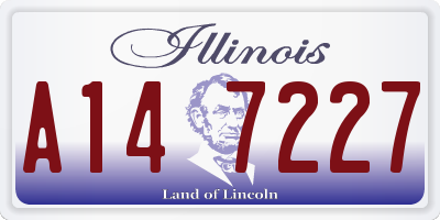 IL license plate A147227