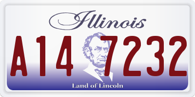 IL license plate A147232
