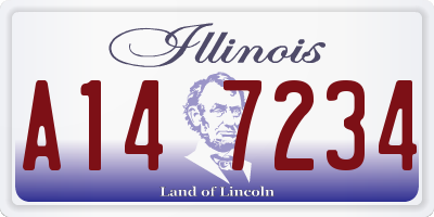 IL license plate A147234