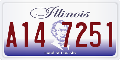 IL license plate A147251