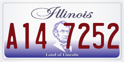 IL license plate A147252