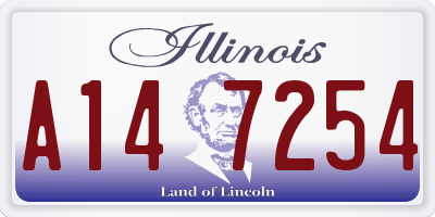 IL license plate A147254