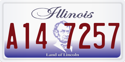 IL license plate A147257