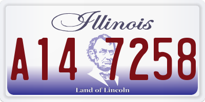 IL license plate A147258