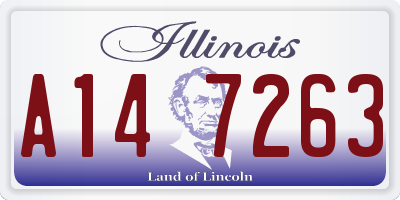 IL license plate A147263