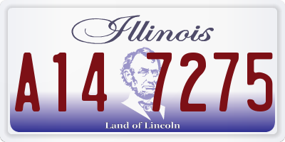 IL license plate A147275