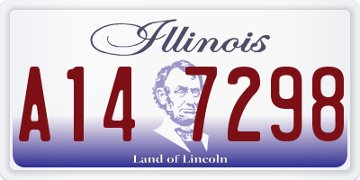 IL license plate A147298