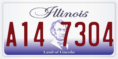 IL license plate A147304
