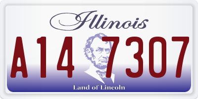 IL license plate A147307