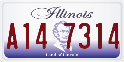 IL license plate A147314