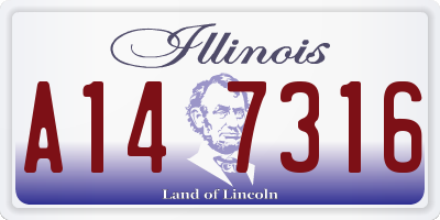IL license plate A147316