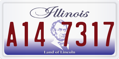 IL license plate A147317