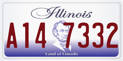 IL license plate A147332