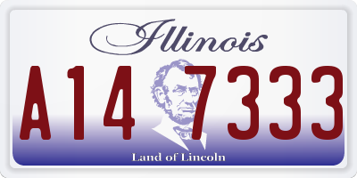 IL license plate A147333