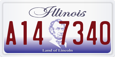 IL license plate A147340
