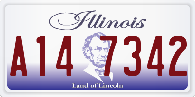 IL license plate A147342