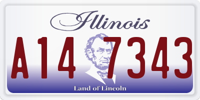 IL license plate A147343