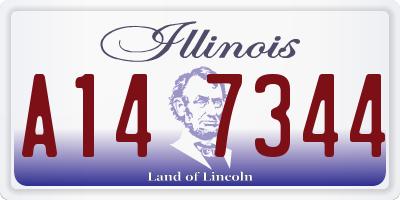 IL license plate A147344