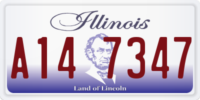 IL license plate A147347
