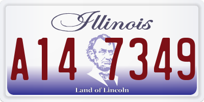 IL license plate A147349