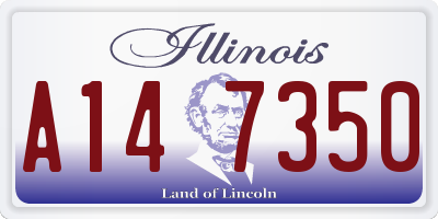 IL license plate A147350