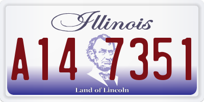IL license plate A147351