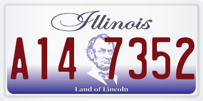 IL license plate A147352