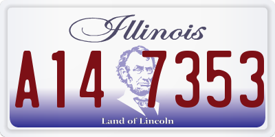 IL license plate A147353