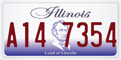 IL license plate A147354