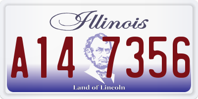 IL license plate A147356