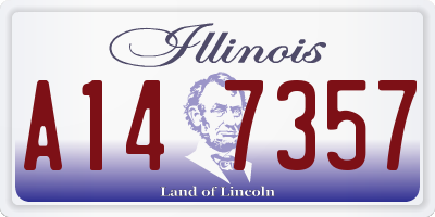 IL license plate A147357