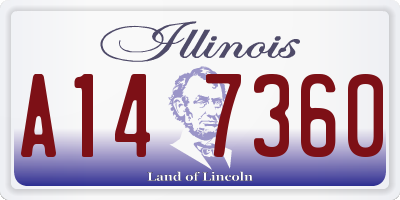 IL license plate A147360