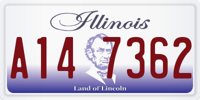 IL license plate A147362