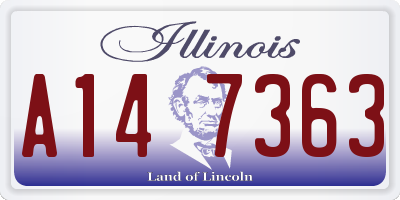 IL license plate A147363