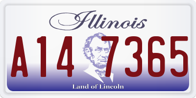 IL license plate A147365