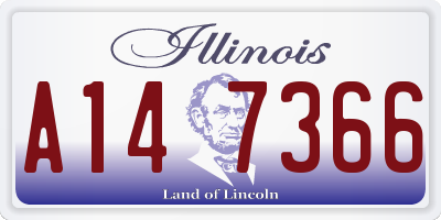 IL license plate A147366