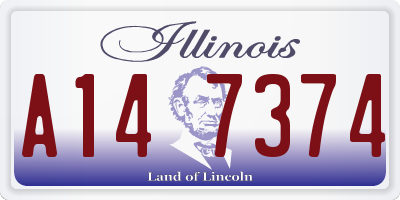 IL license plate A147374