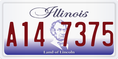 IL license plate A147375