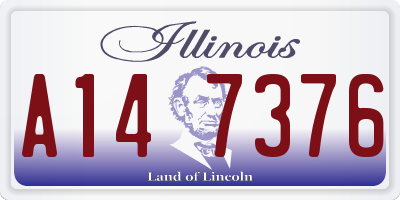 IL license plate A147376