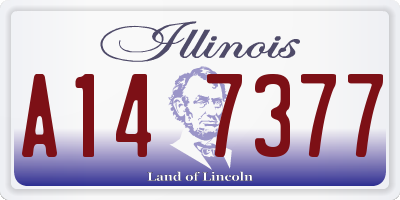 IL license plate A147377