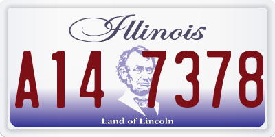 IL license plate A147378