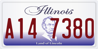 IL license plate A147380