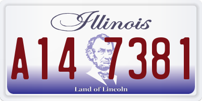 IL license plate A147381