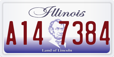 IL license plate A147384