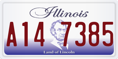 IL license plate A147385