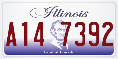 IL license plate A147392