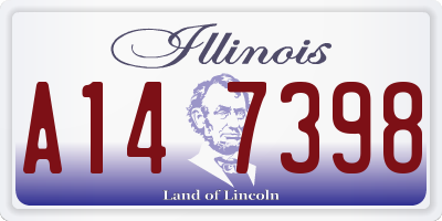 IL license plate A147398