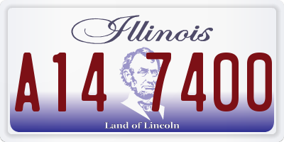 IL license plate A147400