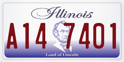 IL license plate A147401